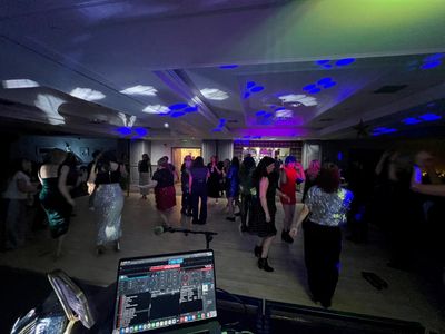 At the DJ controls between ceilidh sets