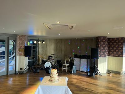 The stage set and ready before guests arrive